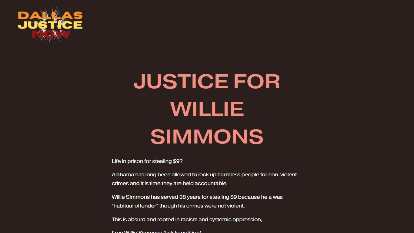 Justice for Willie Simmons — Dallas Justice Now
